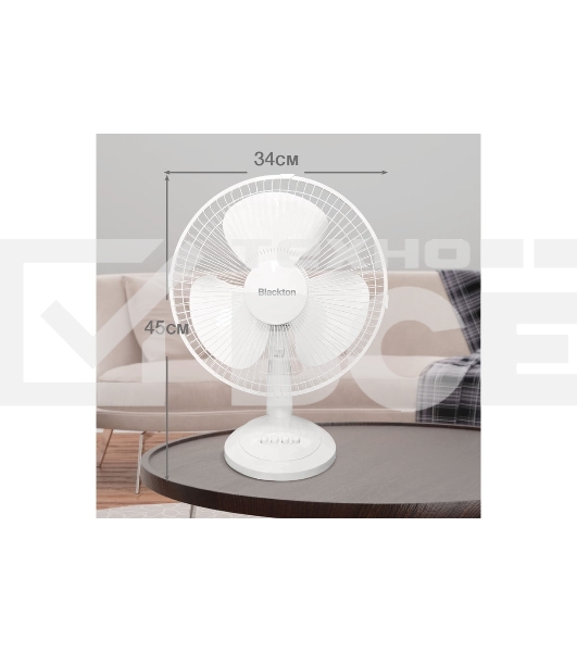 Настольный Вентилятор Blackton Bt F1118 White (2в1 ч/б коробка), Потребляемая мощность:45 Вт, Количество скоростей: 3, Диаметр решетки: 34 см, Длина сетового шнура: 1.36 м, Защита от поражения электротоком: Класс II, Напряжение и частота: 220-240В, 50/60 Гц'