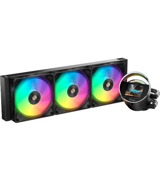 Система охлаждения Ocypus Sigma L36 BK ARGB, 360мм, LCD Pump 2.4', 3x120мм ARGB fans, LGA115X/1200/1700/18XX, AM4/AM5