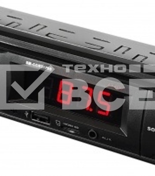 Автомагнитола Soundmax SM-CCR3179B, 1 DIN, Bluetooth, USB Type-A, AUX