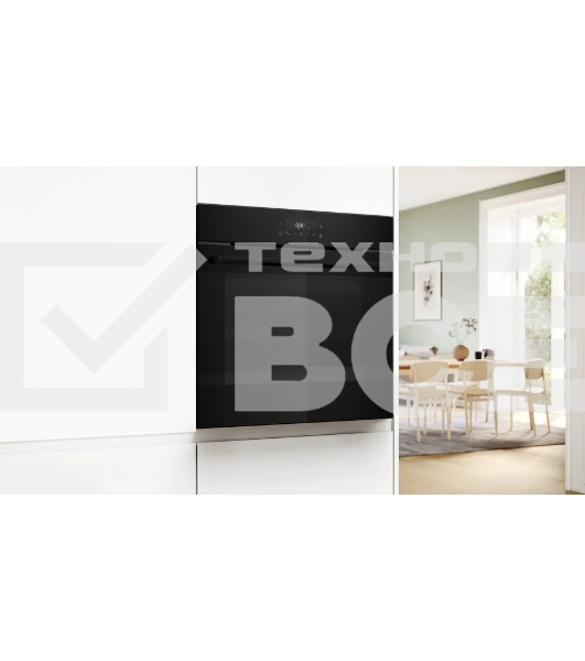 Электрический духовой шкаф Bosch HJG852YB0T Serie 6, 60 см, 66 л, черный,сенсорное управление, 8 режимов+AutoPilot 30(30 автоматических программ), LCD-дисплей, галогенное освещение, самоочистка EcoClean,Soft Open and Soft Close door,телескопические направляющие на 2 уровнях