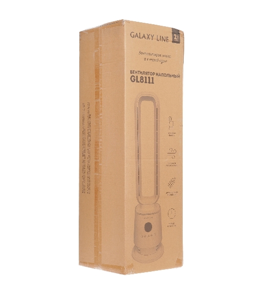 Вентилятор Galaxy Line GL8111 белый, напольный, 60 Вт, 3 скорости, колонный