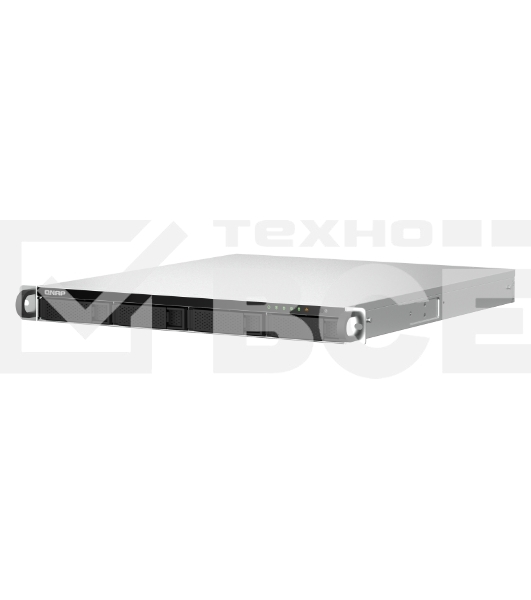 Сетевое хранилище SMB QNAP TS-464U-8G NAS 4 HDD trays, rackmount 1U, 1 PSU. 4-core Intel Celeron N5105/N5095 2.0-2.9 GHz, 8 GB RAM MAX, 2x2.5GbE, 2xUSB 3.2 Gen 2 (10Gbps), 2xUSB 2.0, 1xHDMI, PCIe Gen 3 x2 , W/o rail kit RAIL-B02