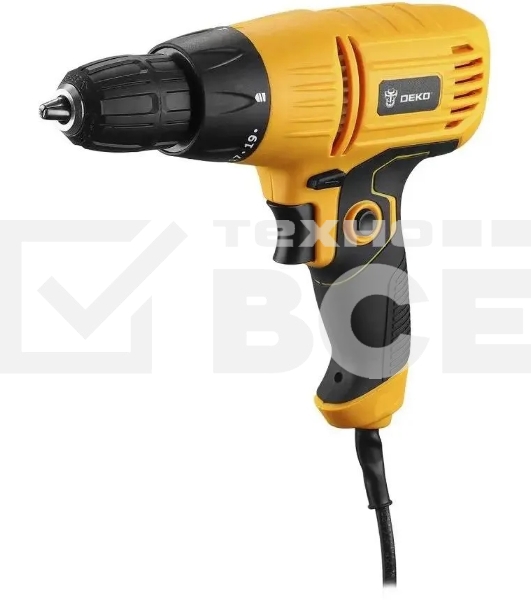 Дрель-шуруповерт Deko DKD500 083-1002, Сетевой, 500Вт, Кейс