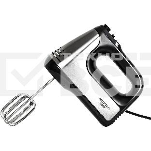 Миксер SUPRA MXS-591 500 Вт, 6 скоростей, режим Турбо, насадки для взбивания яиц и крема, насадки для замеса тяжелого теста, корпус металл/пластик, цвет:черный)