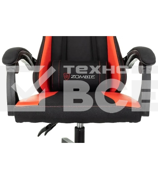 Кресло игровое Zombie Rudger черный/красный