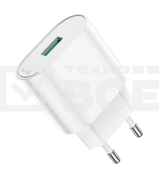 Блок питания (сетевой адаптер) HOCO C109A Fighter, QC3.0, 18W, белый