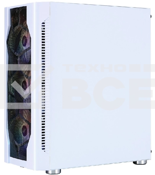 Компьютерный корпус 1STPLAYER DK D4 белый, ATX, 4x120мм FRGb fans