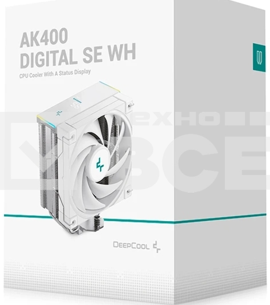 Устройство охлаждения(кулер) Deepcool AK400 Digital SE Wh ARGb Soc-AM5/AM4/1200/1700/1851 белый 4-pin 19-28dB Al+Cu LCD 220W 812gr Ret (R-AK400-WHADMN-GJD)