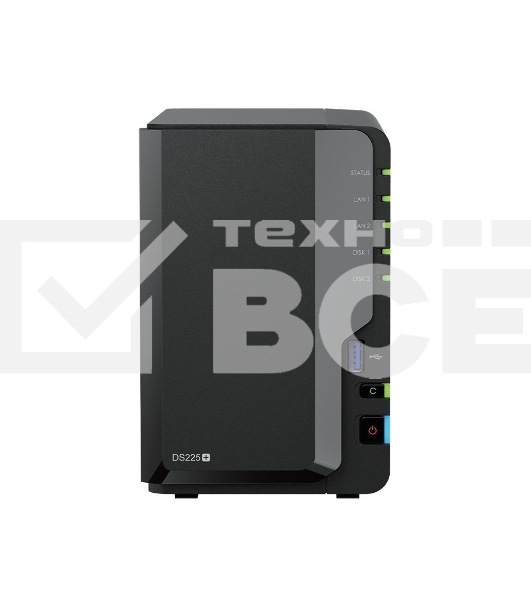 СХД настольное исполнение Synology 2BAY NO HDD DS225+