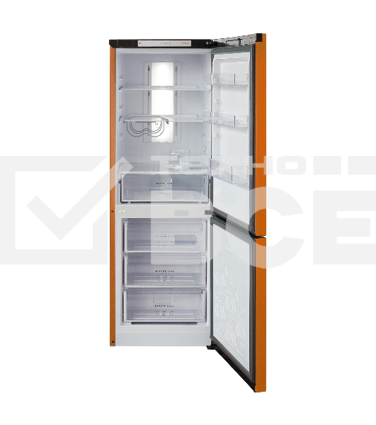 Холодильник Бирюса Б-T920NF оранжевый двухкамерный 210/100 л морозилка снизу, No Frost