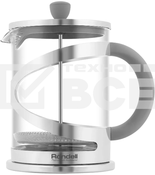 Френч-пресс Rondell Crystal Grey RDS-1669 (ST) стальной