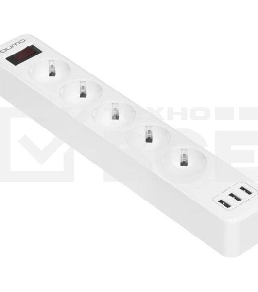 Сетевой фильтр QUMO Power Bar  5SP4U (P-0005), белый