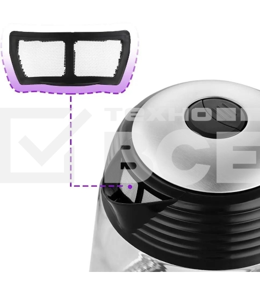 Чайник электрический Kitfort КТ-6126 1.7л. 2200Вт черный (корпус: стекло)