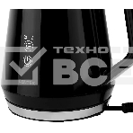 Чайник Centek CT-0019, 1100Вт стекло, черный и серебристый, фото3