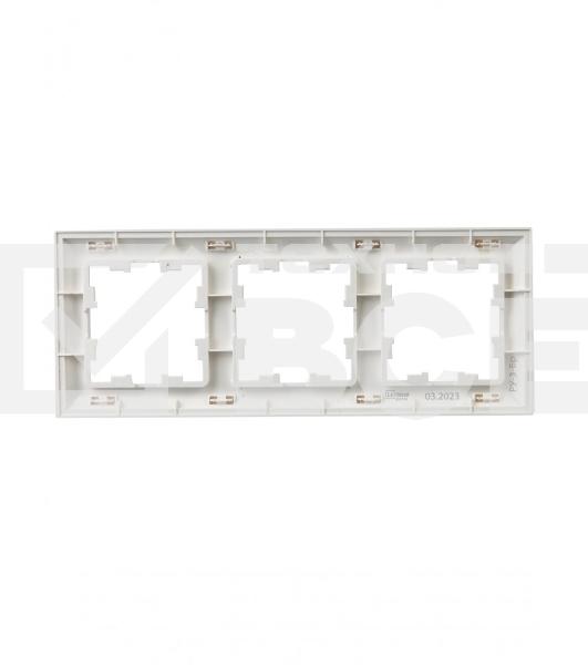 Рамка 3-местная IEK BRITE РУ-3-Бр DECOR 3D-форма белый/белый