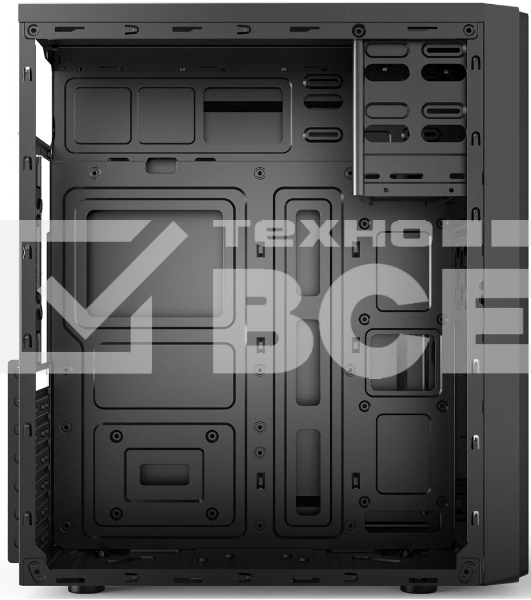 Компьютерный корпус ATX Miditower CBR PCC-ATX-E180-USB32-USB22-450W E180, c БП ATX450-12EC (450W/120mm), 2*USB 3.0, 2*USB 2.0, HD Audio+Mic, Black