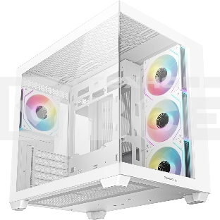 Компьютерный корпус Deepcool CG530 4F WH без БП, боковое окно (панорама), 3x120мм ARGB Reverce вентилятора на боковой стенке, 1x120мм ARGB вентилятор сзади, белый, ATX