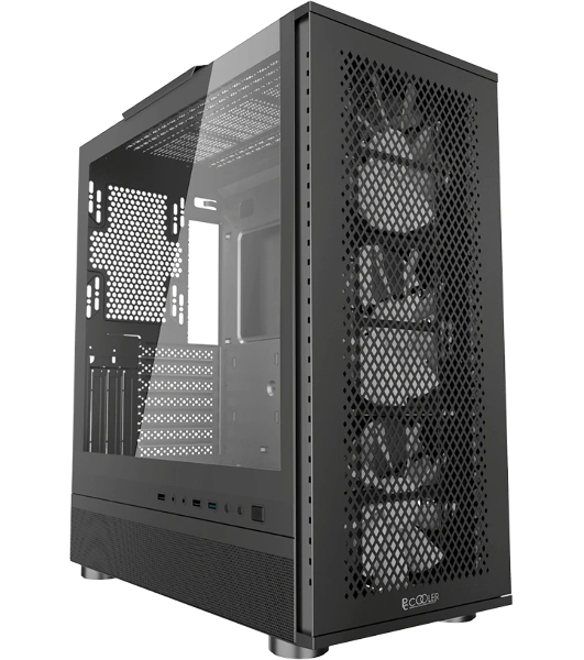 Компьютерный корпус PcCooler ME200 MESH BK черный без БП ATX 2xUSB 3.0 audio bott PSU