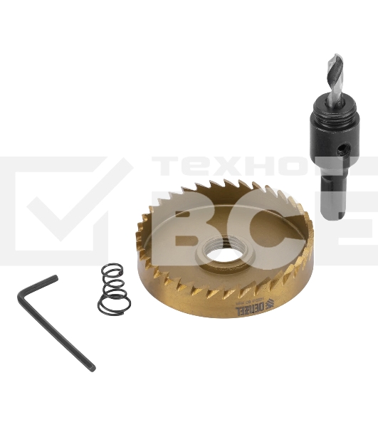 Коронка по металлу Denzel HSS, 63 мм, нитридтитановое покрытие