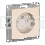 Механизм розетки 1-м СП AtlasDesign без заземл. защ. шторки 16А беж. SchE ATN000249, фото 1