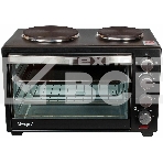 Мини-печь Великие реки Днепр-1, черный, 3200 Вт, 30 л, 2 конфорки, фото 1