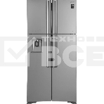 Холодильник Hitachi R-W660PUC7X GS серебристый стекло двухкамерный 396/144л морозилка сверху, No Frost, Side by Side, фото 1