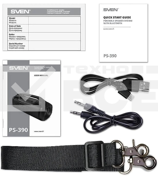 Мобильные колонки Sven PS-390 2.0 черный