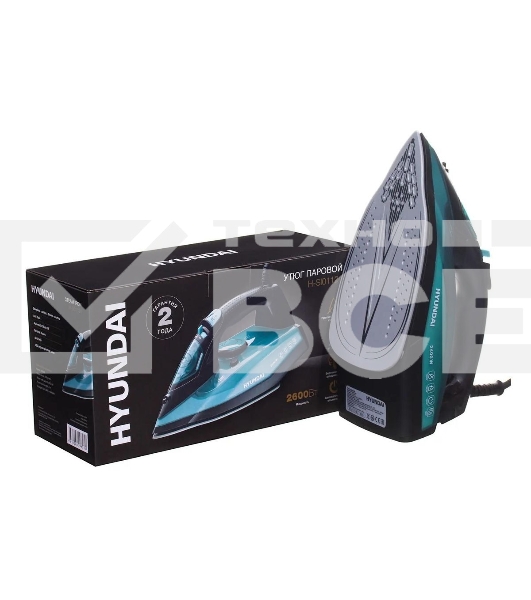 Утюг Hyundai H-SI01124 2600Вт черный/зеленый