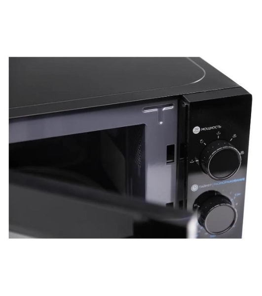 Микроволновая печь HOME HMM207BB черный, 20 л, 700 Вт, переключатели - поворотный механизм