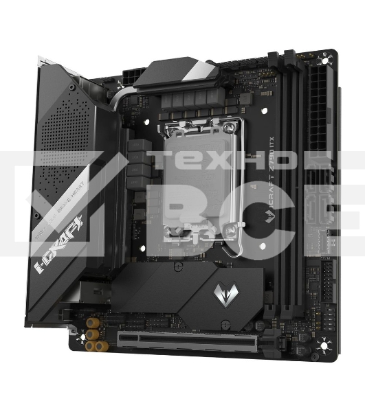 Материнская плата Maxsun iCraft Z790ITX WI-FI, LGA1700, Intel Z790, 2xDDR5, 4xSATA, 2xM.2, 1xPCIe 5.0 x16, 1xDP, 1xHDMI, 1x2.5Gb LAN, Wi-Fi 6E, Bluetooth 5.3, 1xUSB-C 20Gbps, 4xUSB-A 5Gbps, 4xUSB-A 2.0, 2x3.5 мм, 5.1, mini-ITX