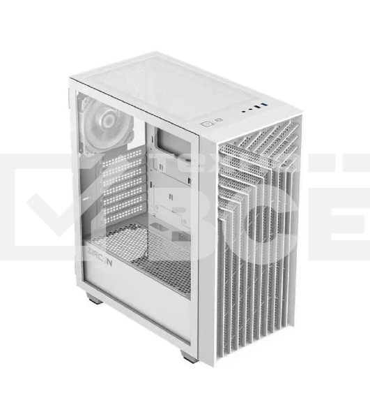 Компьютерный корпус Zircon Tropez WT без БП (Midi Tower,ATX,Бел,1*USB 3.0,1*USB 2.0)
