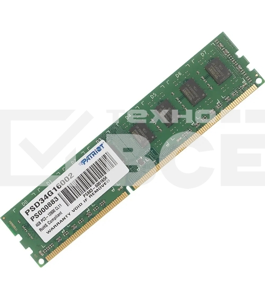Оперативная память Patriot, DDR3, 4GB (1x4 GB), 1600 MHz, CL11