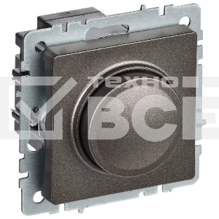Светорегулятор поворотно-нажимной IEK BRITE СС10-1-0-БрТБ (BR-D20-0600-K45) 600 Вт темная бронза