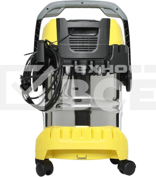 Строительный пылесос Karcher WD 5 S V-25/5/22 желтый, 1100 Вт, уборка сухая/сбор воды, пылесборник мешок/контейнер, 25 л