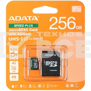 Флеш карта microSD ADATA 128Gb microSDXC Class 10 UHS-I U3 V30 A2 160/140 MB/s (SD адаптер)
