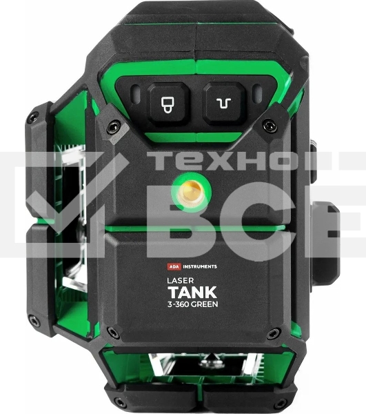 Уровень лазер. Ada LaserTANK 3-360 2кл.лаз. 515нм цв.луч. зеленый 3луч. (А00633)