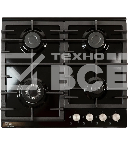 Газовая варочная поверхность Oasis P-MBRT черный