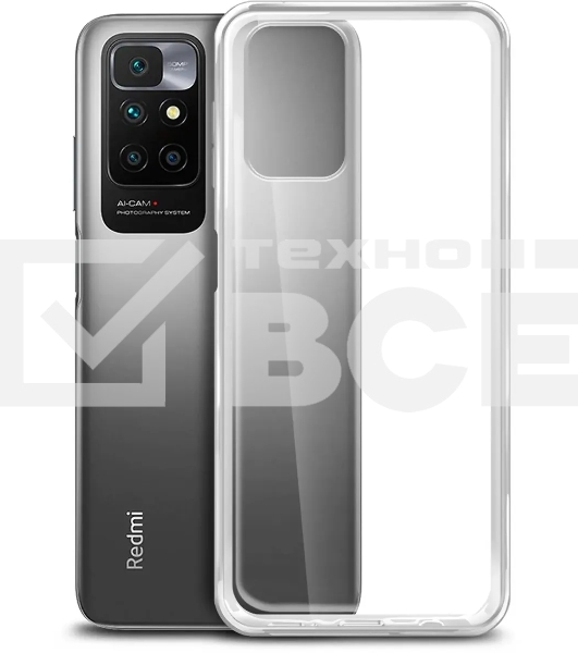 Чехол (клип-кейс) BoraSCO для Xiaomi Redmi 10 прозрачный (40470)
