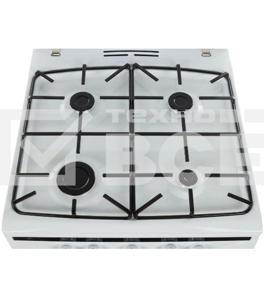 Плита газовая Hansa FCGW61000 белый, конфорок 4 шт, духовка 58 л, 60 см x 85 см x 60 см