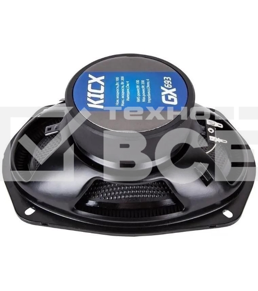 Колонки автомобильные Kicx GX-693 200Вт 92дБ 4Ом 15x23см (6x9дюйм) (ком.:2кол.) коаксиальные трехполосные