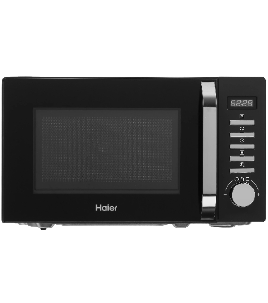 Микроволновая печь Haier HMB-DM208BA черный/серебристый, 20 л, 800 Вт, переключатели - кнопки, поворотный механизм