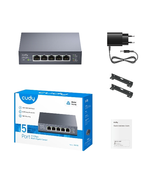 Коммутатор Cudy HS105, 5×2.5 Гбит/с