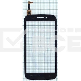 Сенсорное стекло (тачскрин) для Micromax A210 Canvas 4, черное
