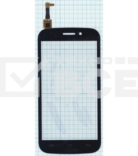 Сенсорное стекло (тачскрин) для Micromax A210 Canvas 4, черное
