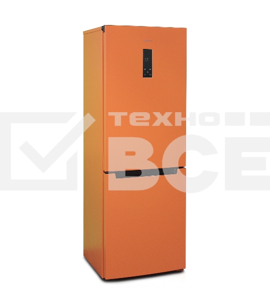 Холодильник Бирюса Б-T920NF оранжевый двухкамерный 210/100 л морозилка снизу, No Frost