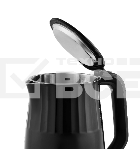Чайник электрический Galaxy Line GL 0337, черный, пластик, 2200 Вт, 1,7 л