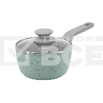 Ковш Maunfeld HELGA MSP14FA05FS из кованого алюминия со стеклянной крышкой, 16 см, 1,4 л., фото 1