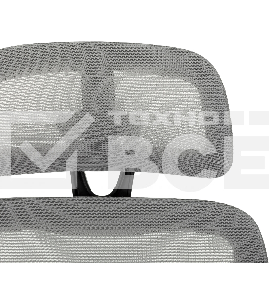 Кресло руководителя Бюрократ Wise серый, сетка/ткань, с подголов. крестов. пластик