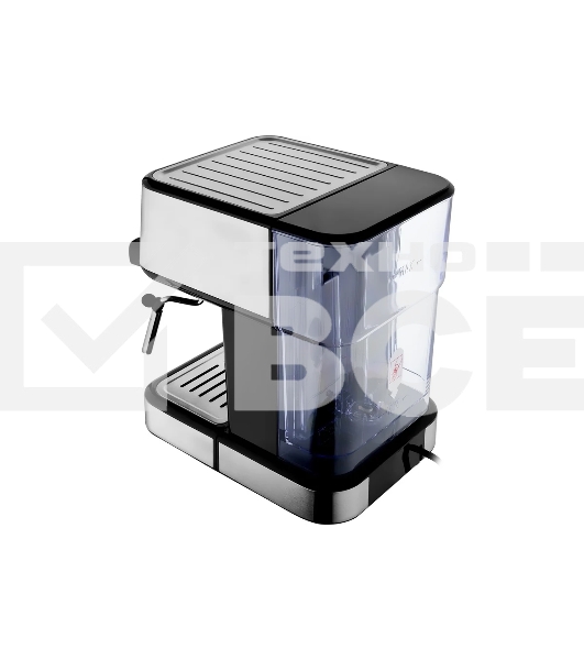 Кофеварка рожковая BRAYER BR1104 серебристый/черный, исп. кофе - молотый, 1,5 л, 1100 Вт, 15 бар