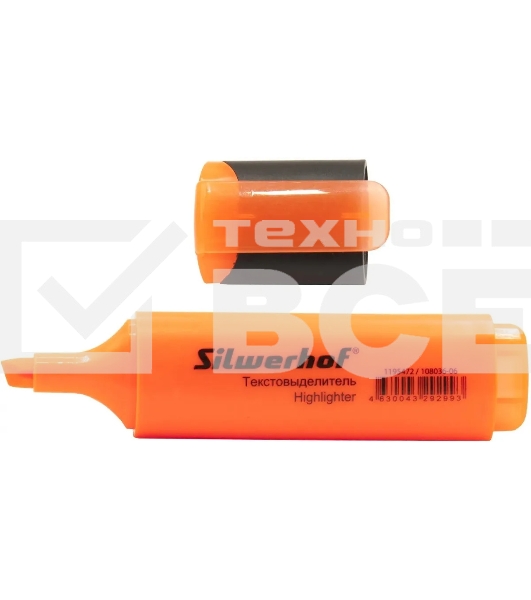 Текстовыделитель Silwerhof Blaze 108036-06 скошенный пиш. наконечник 1-5мм оранжевый картон